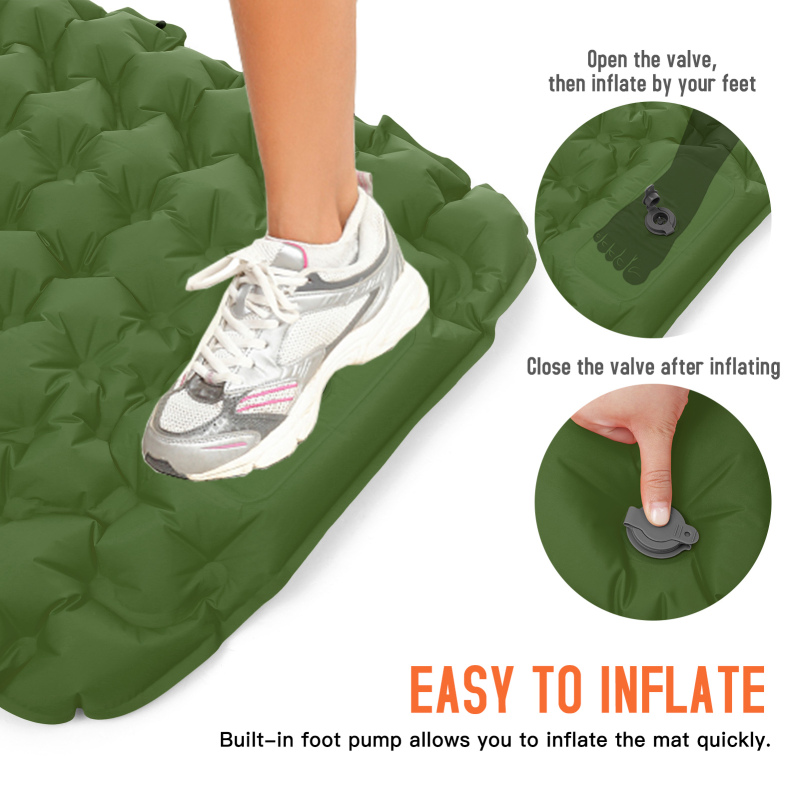 Matelas camping gonflable Irovami avec pompe intégrée