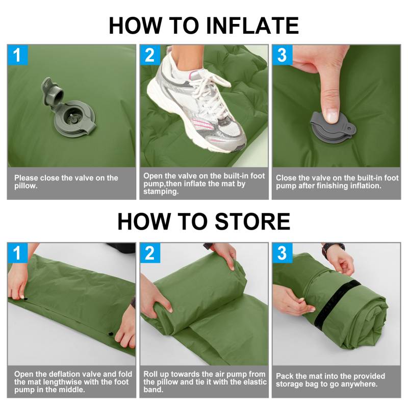 Pompe intégrée matelas camping