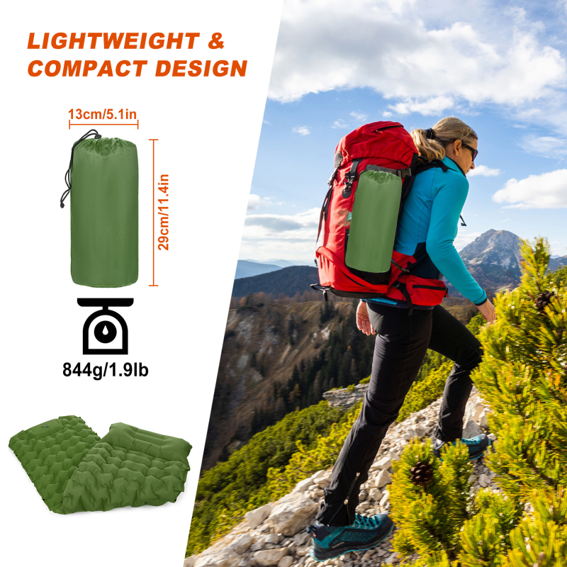 Matelas camping compact léger 844g