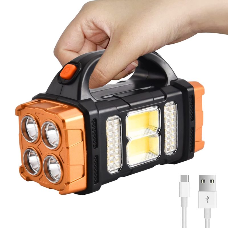 Lampe torche solaire 8 modes - vue d'ensemble