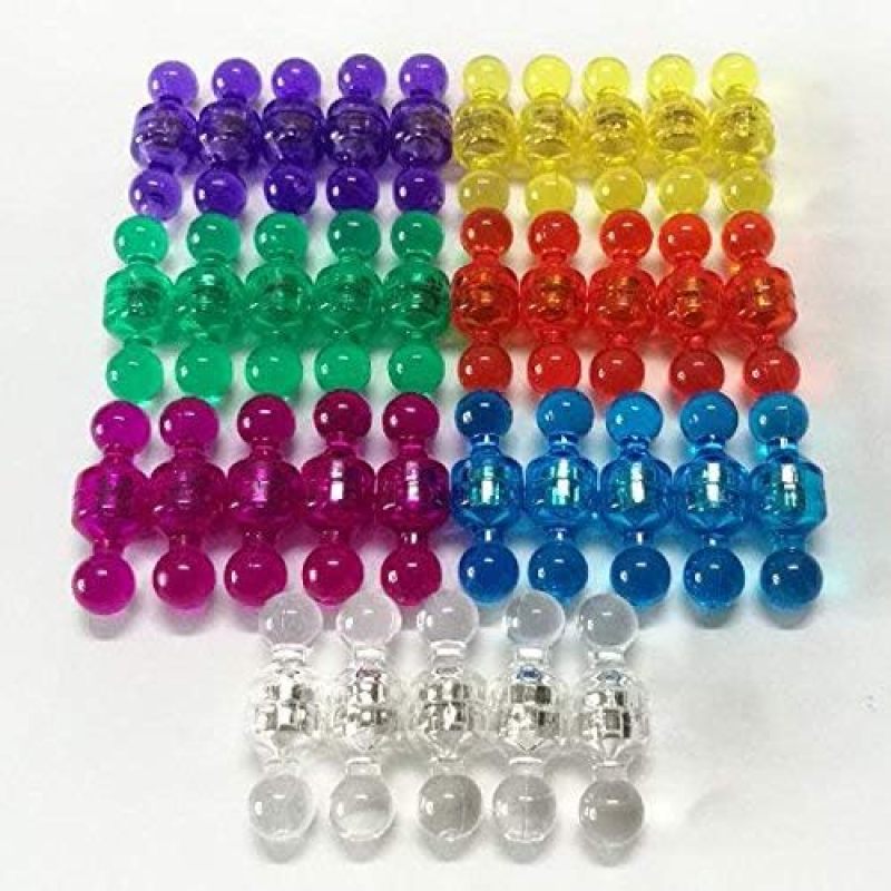 Lot de 70 punaises magnétiques colorées - vue d'ensemble