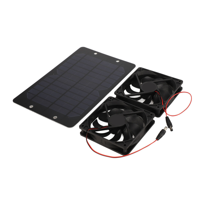 Kit ventilateur solaire double 10W Irovami - vue complète